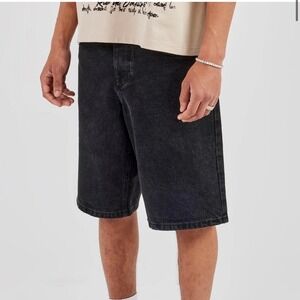 NWT - men's Cernucci Denim Bermuda Jorts – Washed Black – Size 34